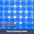 40 16 Inch Extra Long Bathtub Mat Non Slip, Clear Navy Blue Soft Bath Mat for Tub x Full Size, Long Shower Mats