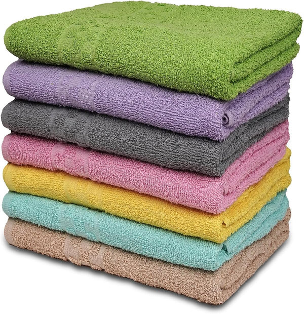 ZUPERIA 7-Pack Bath Towels - 30" x 54" - Ultra Soft 100%
