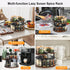 Vigdit 2Tier Adjustable,12'' Countertop,Dining Turntable Lazy Susan Organizer Spice Rack, Wooden Spinning Revolving