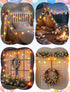 8.5ft 10 Count Easter Bunny Carrot String Lights, Connectable Plug in Rabbit Light, UL Certified Multicolor Decor