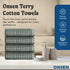 4X ONSEN Cotton Face Towel Sculpted Terry Texture, Quick-Dry, Low-Lint, Plush & Lightweight (Spruce, Face Towel)