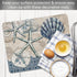 Cut N' Funnel Tide Pool Shells Designer Flexible Plastic Cutting Board Mat, 15" x 11.5", Easy to Clean, Made in the USA