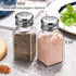Set,DWTS Salt and Pepper Shakers DANWEITESI Salt Shaker with Stainless Lid-Glass Spice Jars Kitchen Gadgets,Clear