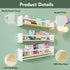 Set 3 15.8 Inches) MXCSE Nursery Floating Bookshelf for Kids, Wall Mounted Kids Book Shelf with Toy Storage, Pine Wood