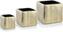 WGV Ceramic Cube Vase Width 4" Height 4" (Fits 3" Pot) - Elegant Modern Block Floral Planter for Home Office Decor