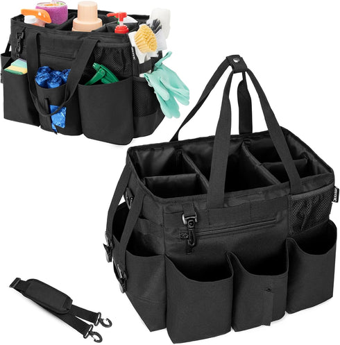 Large Capacity Wearable Cleaning Caddy Bag for Organizing Cleaning Supplies, Tote Bag for Housekeepers