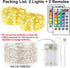 66ft 200LED 2 Pack 33ft 16 StarryEver Fairy Lights Battery Operated, Color Changing String Lights with Remote Timer