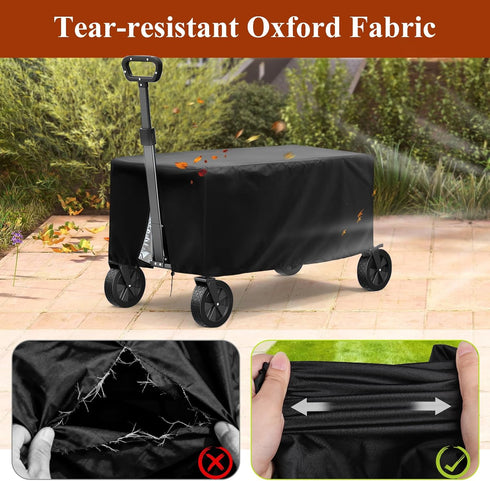 38x22x20 inch TheElves Garden Cart Cover, Outdoor Garden Wagon Covers Waterproof Heavy Duty for Yard Dump Carts, Steel