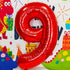 40 inch Red Big Number 9 Birthday Party Decoration, Foil Polyester Film Balloons for Anniversary Party, Wedding for