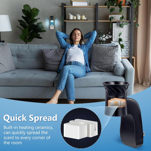 2 Pcs Wall Fragrance Plug with Night Light - Compatible with Bath and Body Works WallFlower Fragrance