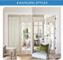 RYB HOME Natural Linen Blended Door Curtain, Privacy French Door Curtain, W 34 x L 69 in, 1 Pc