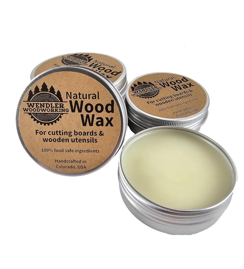 Natural Wood Wax for Cutting Boards, Wooden Utensils, Food Safe Conditioner, 2 oz