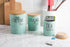 DII Kitchen Accessories Retro Collection, 3 Piece Ceramics Canister Set, Aqua