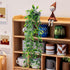 1Pcs Der Rose Small Fake Hanging Plants Artificial Pea Pod Faux Hanging Plants Indoor for Home Room Shelf Bookshelf
