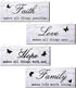 4 Pieces Faith Love Hope Family Wood Sign, Rustic Wooden Home Wall Sign for Front Porch Door