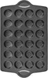 HONGBAKE Mini Muffin Pan, Nonstick 24 Cupcake Tin for Baking, Heavy-duty Gray Tray for Cheesecake
