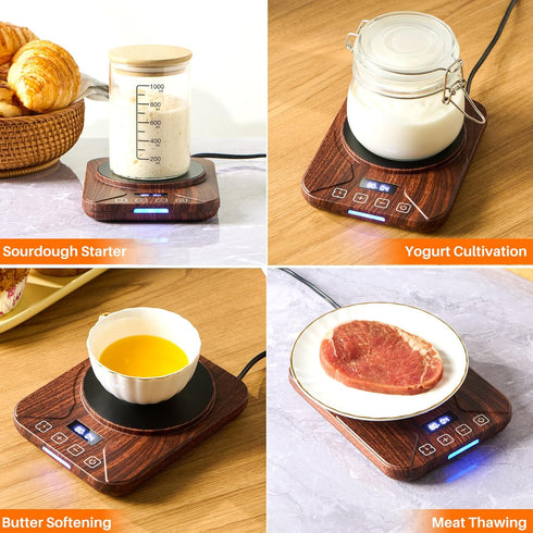RVV 24H 1F 40 oz, Sourdough Starter Warmer, Digital Temperature Control Heating Mat for Home Baking with Timer