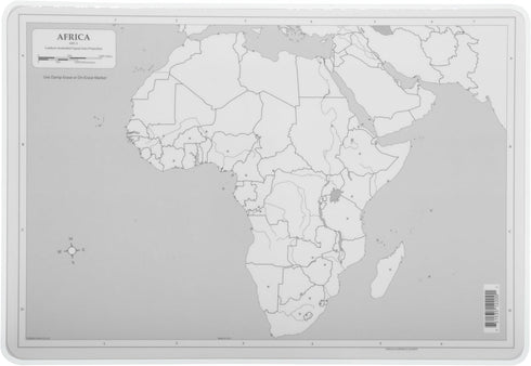 Painless Learning Africa Map Placemat - 12 x 17 1/2 inches