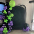 52 12 Inch Purple and Green Balloons, PCS Metallic Chrome Purple Light Green Black Latex Balloons with Black Green