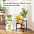 NQW 3 Metal Plant Stand Indoor Outdoor, Tier Corner Tall Plant Shelf for Multiple Plants, Tiered Plant Stand, Heavy