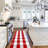 USTIDE Cotton Buffalo Plaid Rug, Red & White Check, 23.6"X51", Hand-Woven Indoor/Outdoor Washable Carpet