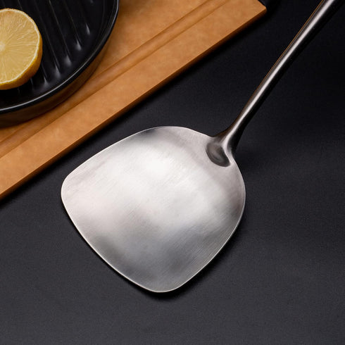 FJNATINH Wok Spatula - 17 Inch Stainless Steel Turner for Cast Iron Skillet