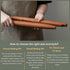 Muso Wood Sapele Wooden French Rolling Pin, Tapered Roller for Baking, Fondant, Pie Crust, Cookie, Pastry (French