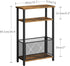 MMEOLUOOK 3 MLBZ22RB Narrow Side Table with Storage Basket Skinny End Tables for Smalls Spaces Tier Sofa Table Small