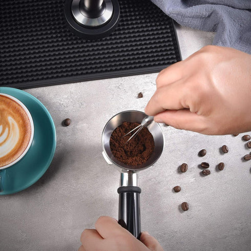 Espresso Coffee Stirrer - MATOW Stainless Steel Mini Whisk for Professional Coffee Powder Stirring