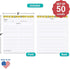 321Done Folding Recipe Cards (Set of 50) Sunflowers on White, From the Kitchen Of - Folds to 3x5 from 6x5 - Retro Vintage Wedding Baby Bridal Shower Party - Made in USA - Double-Sided, Floral Folded by 321Done