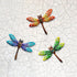 wotieuns 3 Set Metal Dragonfly Wall Decoration, Outdoor Art for Garden Fence, Living Room, and Porch