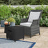 32L 32W 17H inch, Patio Ottoman Cover, Waterproof Outdoor Square Furniture Cover for Side & End Table x x Black