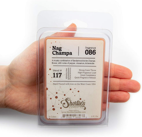 Shortie's Candle Company Nag Champa Wax Melts Bulk Pack - 12 Oz Total - Formula 117-4 Highly Scented