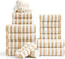 18-Piece Microfiber Bath Towels Set - 6 Bath Sheet, 6 Hand Towels,
