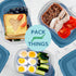 5PCS Small Food Storage Containers, BPA Free Plastic Meal Prep Containers, Freezer Microwave Safe, 0.53 Quarts