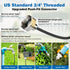 Mellbree 45FT/14M, 12 Nozzles 3/4" Misters for Outside Patio Pre-Assembled Misting Cooling System with Brass & Adapter