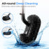 Set: 2 1 HAMITOR Toilet Plunger and Brush in Stainless Steel Rustproof Combo with Deep Cleaning Curved Bristles - Heavy