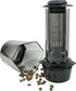 COFFEEOLOGY PRESS, Portable Coffee Maker with Chamber, Plunger, Reusable Filters, Mild and Bold Settings