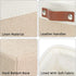 DULLEMELO Cube Storage Bin 13x13, Collapsible Fabric Storage Cube for Organizing Toys, Clothes, Nursery, White & Khaki.