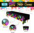 Blue Orchards Glow Party Table Covers, Pack of 2, 54"x108" XL, Glow in The Dark Decorations, Neon Table Cloths
