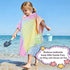 2-6, 100% Catalonia Mermaid Hooded Poncho Towel for Toddler Aged Cotton, Absorbent Girls Bath Towel, Kids Swim Towel at