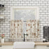 No. 918 Bristol Coffee Shop Semi-Sheer Rod Pocket Kitchen Curtain Valance and Tiers Set, 54" x 24", Ivory Off-White