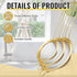 Norme 5 Quart Stainless Steel Gold Colander and 3 Pcs Gold Fine Mesh Strainer, Easy Clean and Dishwasher Safe