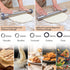 Adjustable Rolling Pin with Thickness Rings - Non Stick Stainless Steel Dough Roller Pin for Baking (Grey, 15.8'')
