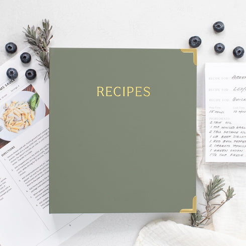 Aesthetic Recipe Binder with Waterproof Cover, Quality Blank Cookbook Binder to Organize Your Recipes