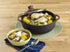 IMUSA USA Black 4.4Qt Stone Caldero with Woodlook Handles, 4.4 Quart