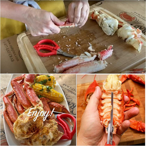 Criativo live 6 6.1 pieces Professional and durable Seafood scissors crab cracker stainless steel seafood scissors