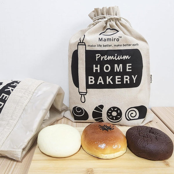 Bread Bags for Homemade Bread - 2 Pack Eco-Friendly Lining, XL Reusable