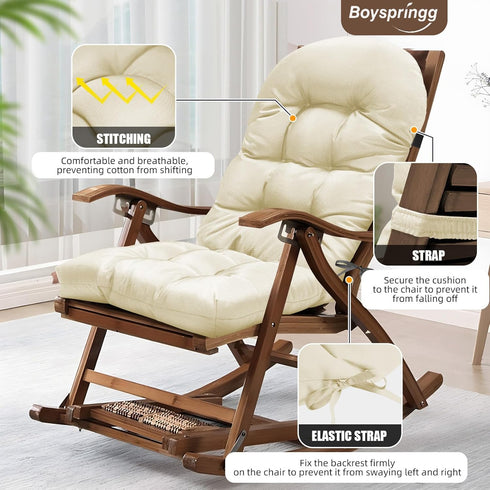 Indoor,44in*19in Patio Chair Cushions High Back Thick Chair Pads Adirondack Chair Cushion, Waterproof Fade- Resistant