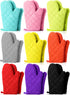 Nuogo 9 Pair Oven Mitts - Quilted Terry Cloth Lining Extra Long Heat Resistant Kitchen Gloves, 11 Inch